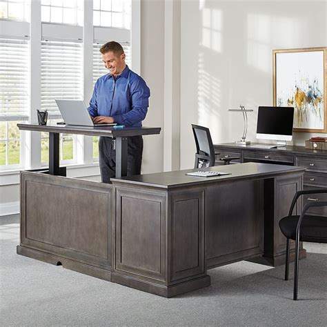 L Shaped Desk Adjustable Height Emi Furniture
