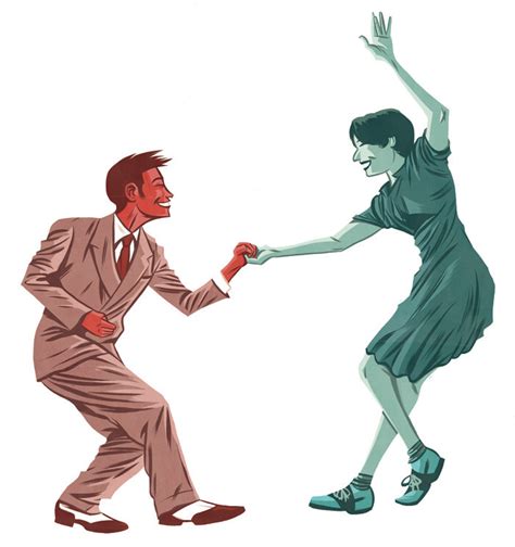Cartoon Couple Dancing