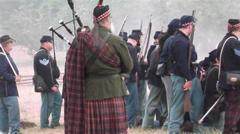 Civil War Reenactment Scottish Division Bagpipes Youtube