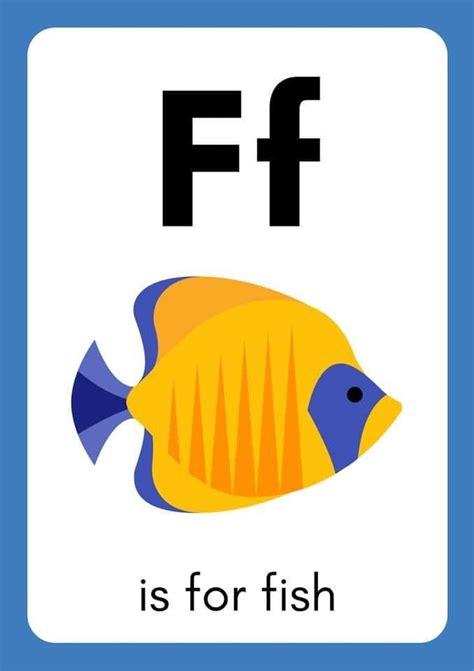 Letter F Printable Alphabet With Image Alphabet Flash Cards Printable