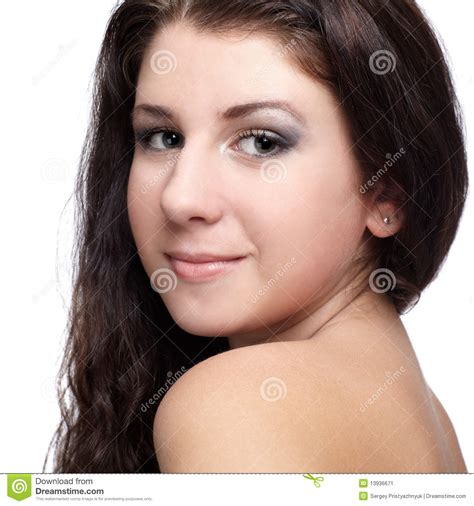 Brunette Girl Stock Image Image Of Haired Brunette 13936671