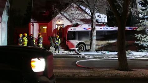 8 Taken To Hospital After Winnipeg Transit Bus Hits House During Rush Hour Cbc News