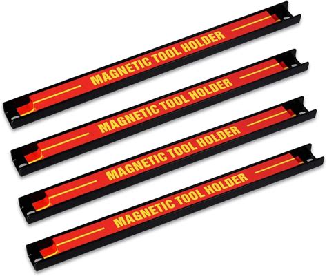 Navaris Set Of 4 Magnetic Tool Holder Rack 12 Inch Heavy Duty Garage