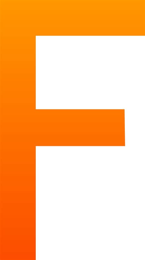 Gradient Orange F Letter At White Background Clipart Free Image