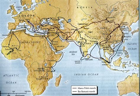 Travels Of Ibn Battuta Compared To Marco Polo Maps Pinterest Ibn