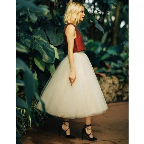 England Style White Tulle Skirts Ankle Length Puffy Adult Tulle Skirt