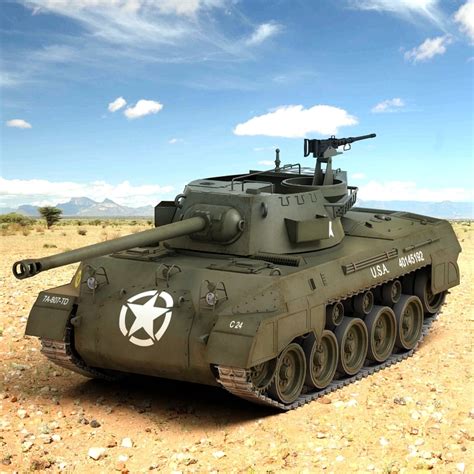 3d M18 Tank Destroyer Hellcat Model