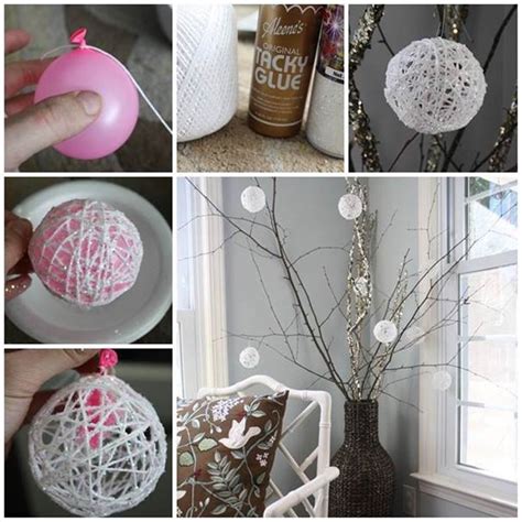 Creative Ideas Diy Glittery Snowball Christmas Ornaments