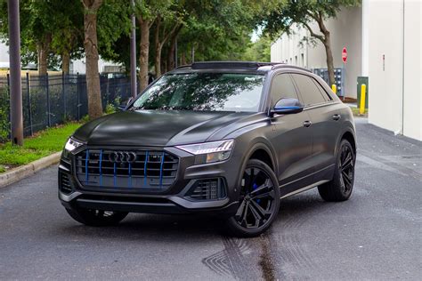 2020 Audi Q8 Satin Black Custom Black Wrap Supreme Wraps Fl