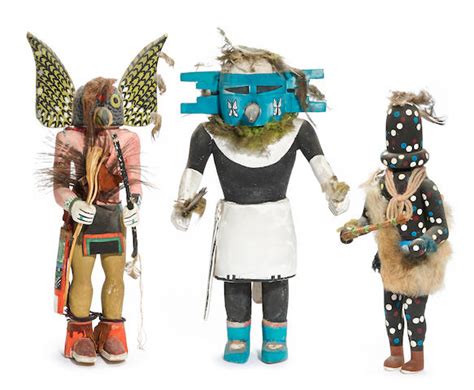 Bonhams Three Hopi Kachina Dolls