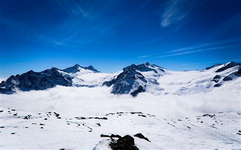 Download Wallpaper 3840x2400 Mountains Snow Peak Snowy Landscape 4k