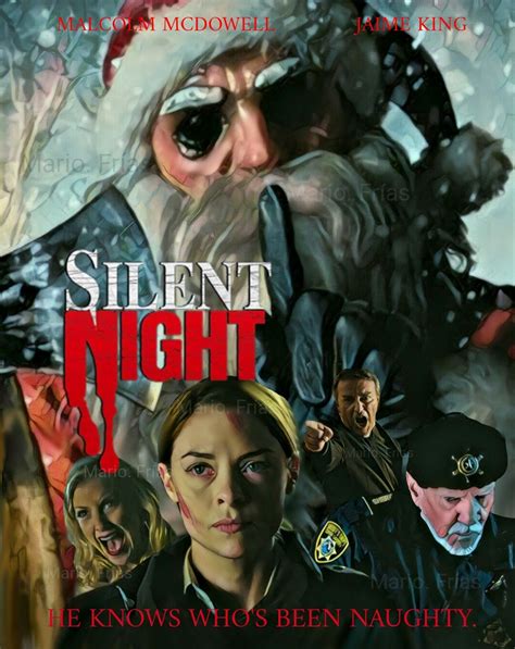 A Movie Poster For The Film Silent Night With An Image Of Santa Claus