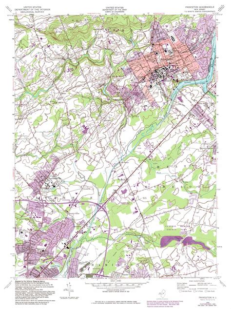 Princeton Topographic Map 124000 Scale New Jersey