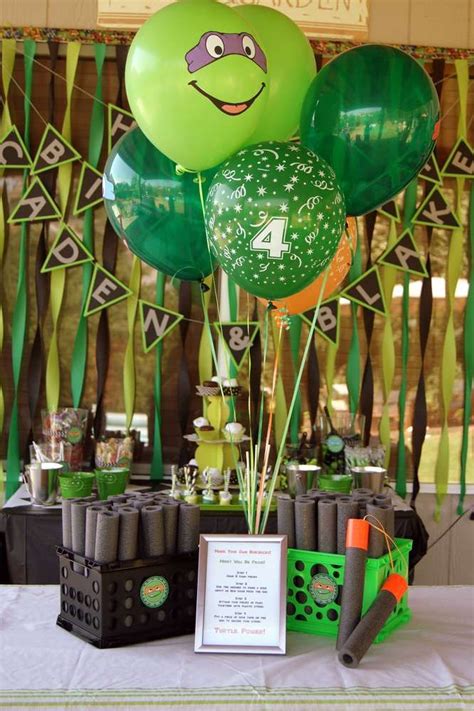 Teenage Mutant Ninja Turtles Birthday Party Ideas Photo Of