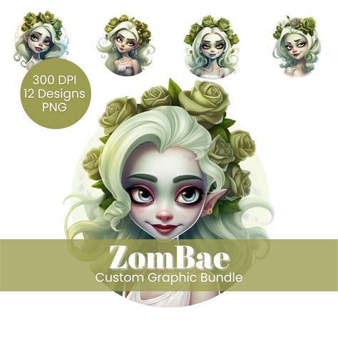 Glamorous Zombie Pin Ups Set Of 12 Instant Download Etsy