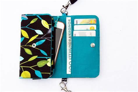 Cell Phone Wallet With Zipper Pocket Wallet Pattern Clutch Or