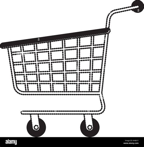 Shopping Cart Icon In Black Dotted Silhouette Stock Vector Image And Art