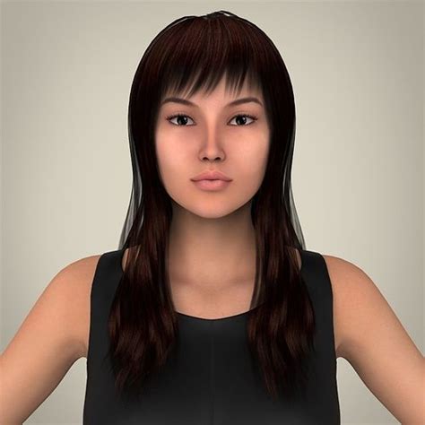3D Model Realistic Pretty Lady CGTrader