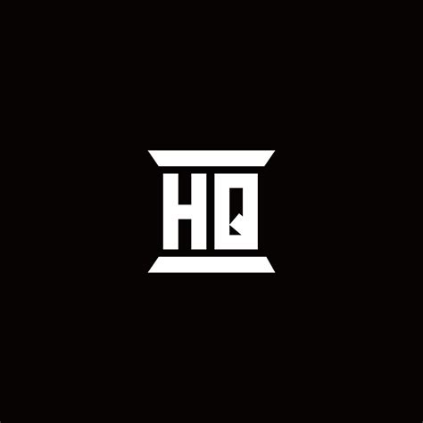 Hq Logo Monogram With Pillar Shape Designs Template 2963521 Vector Art