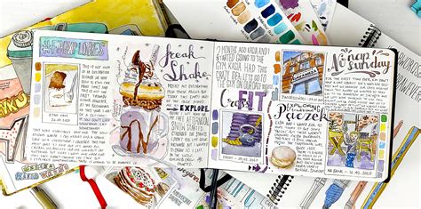 Watercolor Sketch Journaling Illustrations Typography And Composition