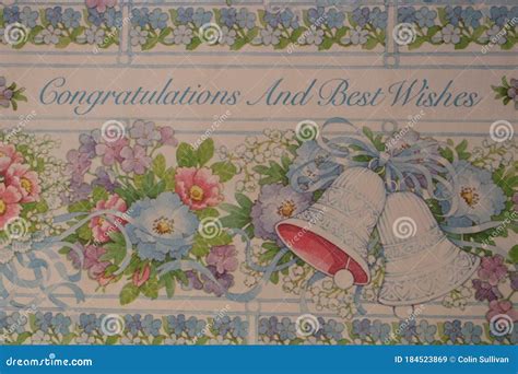 Congratulations And Best Wishes Stock Image Image Of Flowers