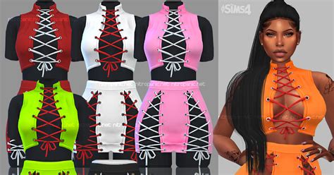 Lace Up Set For The Sims 4