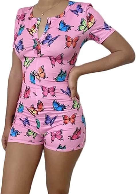Pijama Feminino Sexy Bodycon Da Xitomoni Com Decote Em V Profundo E Manga Curta Butterfly X