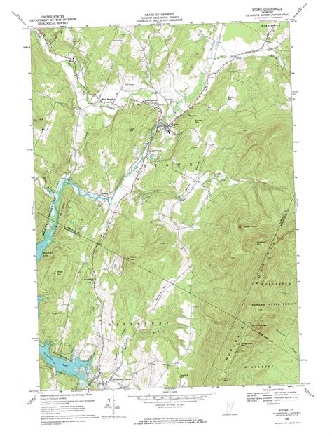 stowe topographic map 1 24 000 scale vermont