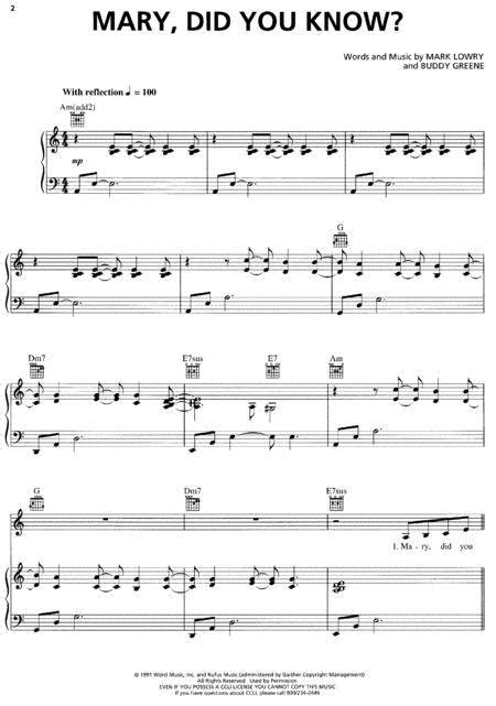Slievenamon tin whistle and sheet music notes irish folk songs. Mary, Did You Know? By Mark Lowry And Buddy Greene - Single Sheet Music For Piano/Vocal/Guitar ...