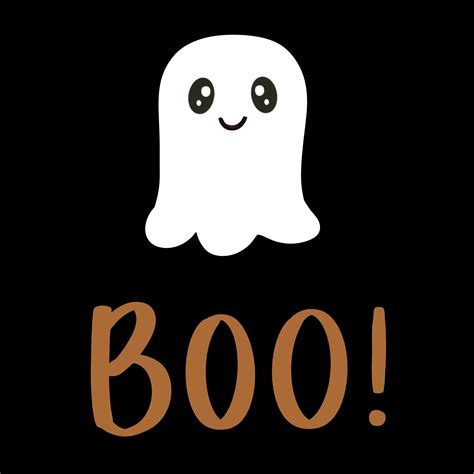 Boo Ghost Svg Cute Halloween Png Clipart Digital Download Etsy