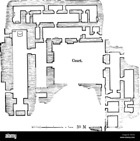 Esta Imagen Muestra El Plan De La Estructura Del Palacio En El Centro