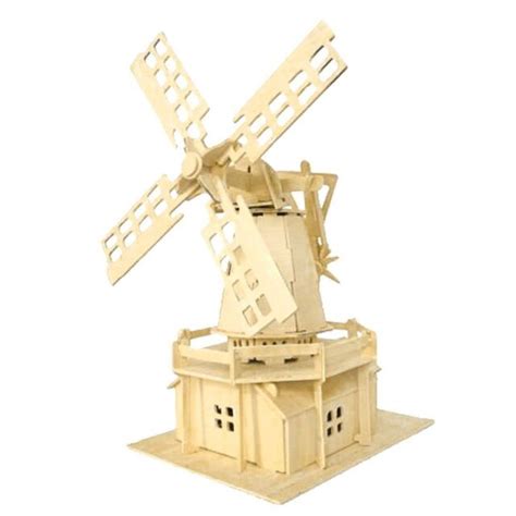 windmill woodcraft construction kit new wooden 3d model kit puzzle ebay