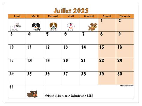 Calendrier Juillet 2023 A Imprimer 504ld Michel Zbinden Mc Images Images