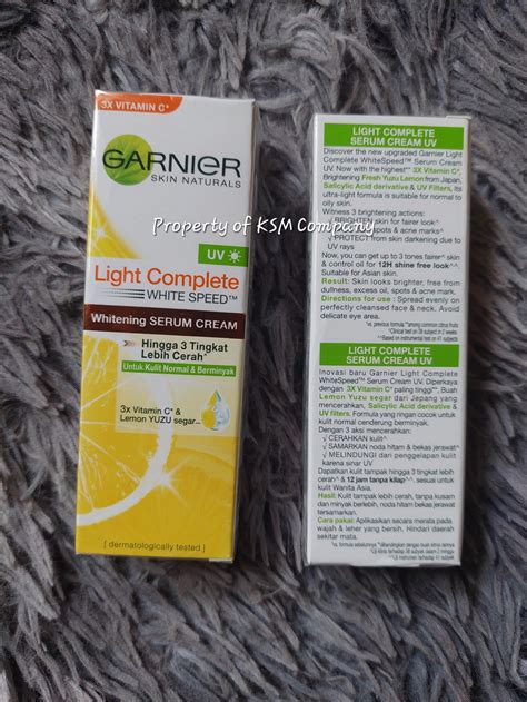 Garnier Skin Naturals Light Complete Whitening Serum Cream 20ml W Uv And 3x Vitamin C And Lemon