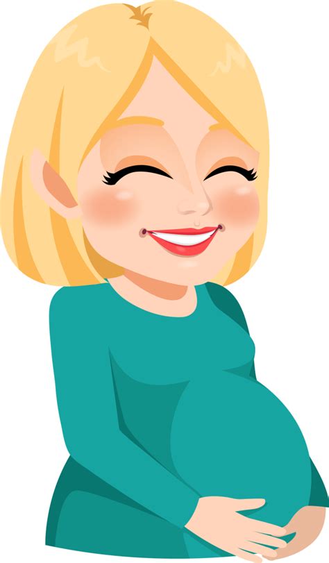 Pregnant Woman Cartoon Png Isolated Pic Transparent