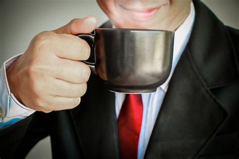 Businessman Drinking Coffee Photo Premium Download