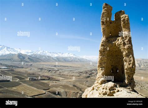 Afghanistan Bamiyan View Of The Bamiyan Valley From Ruins Of The