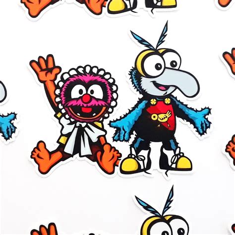 80s Muppet Babies Stickers Beaker Bunsen Animal Gonzo Etsy Uk