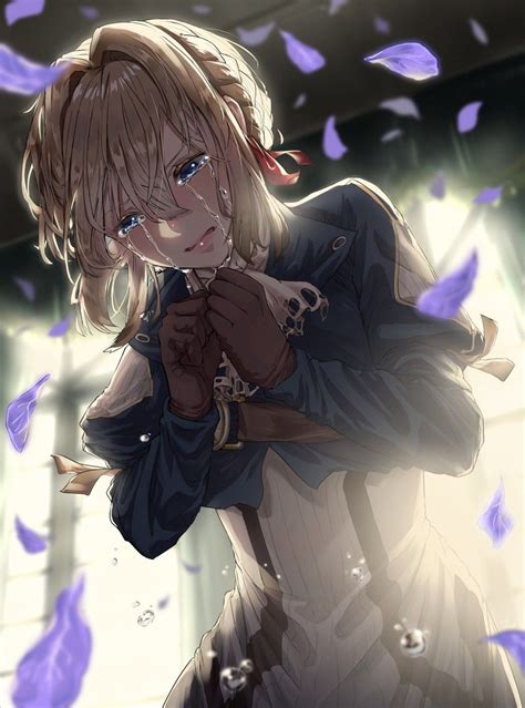 Violette Evergarden Anime Girl Crying Sad Anime Girl Manga Girl