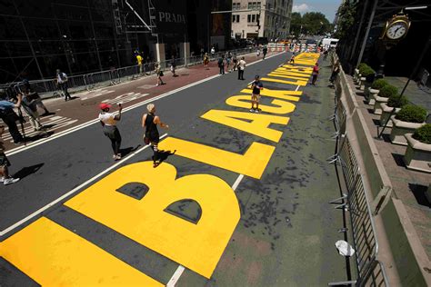 Black Lives Matter Street Mural Vandalized Outside Trump Tower