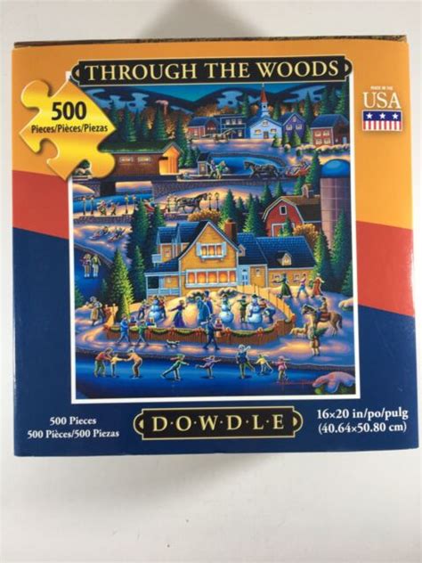 Eric Dowdle Folk Art 500 Piece Jigsaw Puzzle Through The Woods Used Ebay