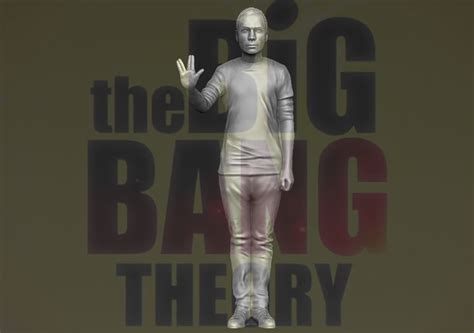 3d Printed Sheldon Big Bang Theory 3d Printing Ready Stl Obj By