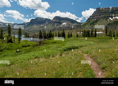 Trappers Lake In The White River National Forest Of Colorado And The