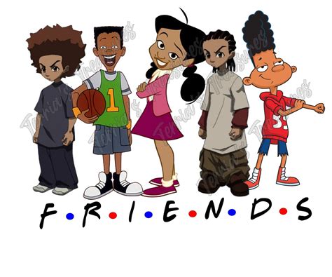 Black Cartoons Friends Png File Only Black History Png Black Etsy