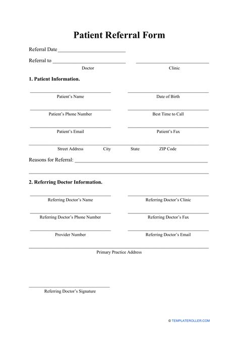 Patient Referral Form Fill Out Sign Online And Download Pdf
