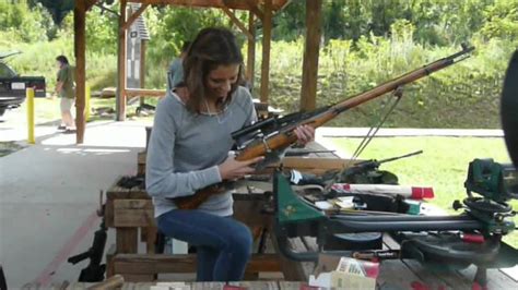 Girl Shooting Russian Mosin Nagant Sniper Rifle Youtube