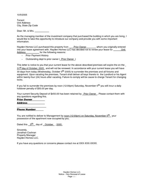 Here's a sample notice your tenants can provide to you to. Nonrenewal Of Lease Letter - Free Printable Documents