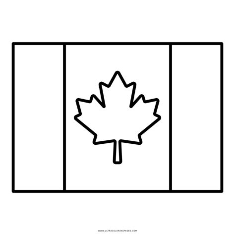 Mapa Y Bandera De Canada Para Dibujar Pintar Colorear Imprimir Recortar