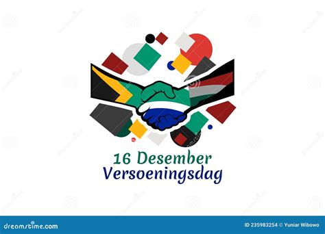December 16 Happy Reconciliation Day Of South Africa Vector