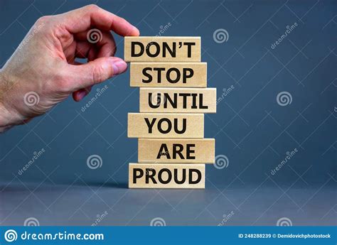 Motivation And Inspiration Symbol Wood Blocks With Words Do Not Stop